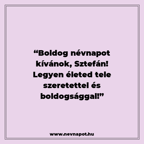 Sztefán névnapi köszöntők