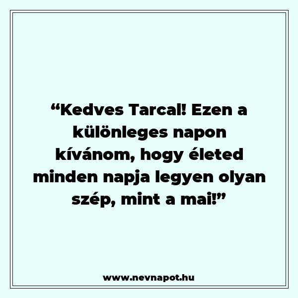 Tarcal névnapi köszöntők