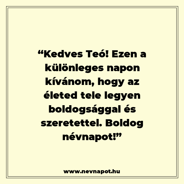 Teó névnapi köszöntők