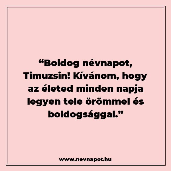 Timuzsin névnapi köszöntők