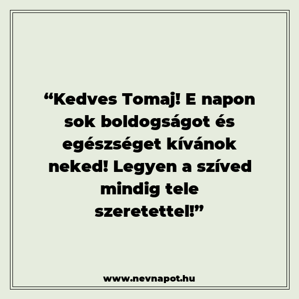 Tomaj névnapi köszöntők