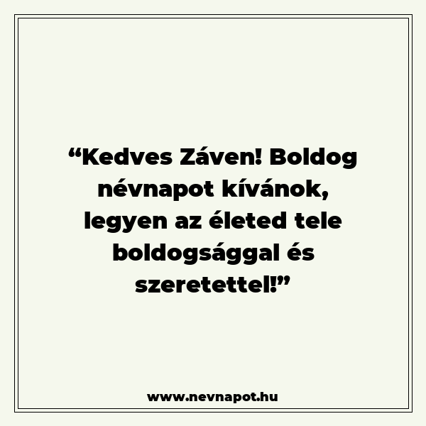 Záven névnapi köszöntők