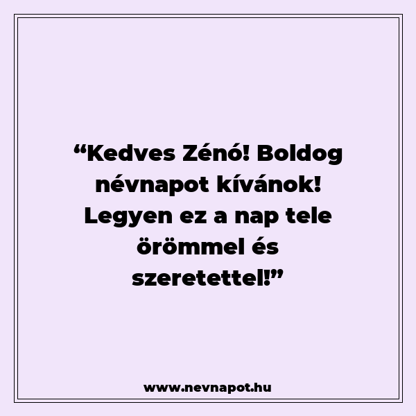Zénó névnapi köszöntők