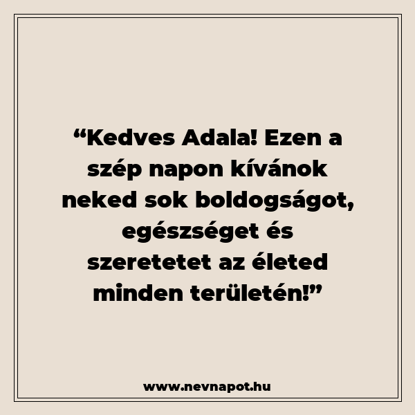 Adala névnapi köszöntők