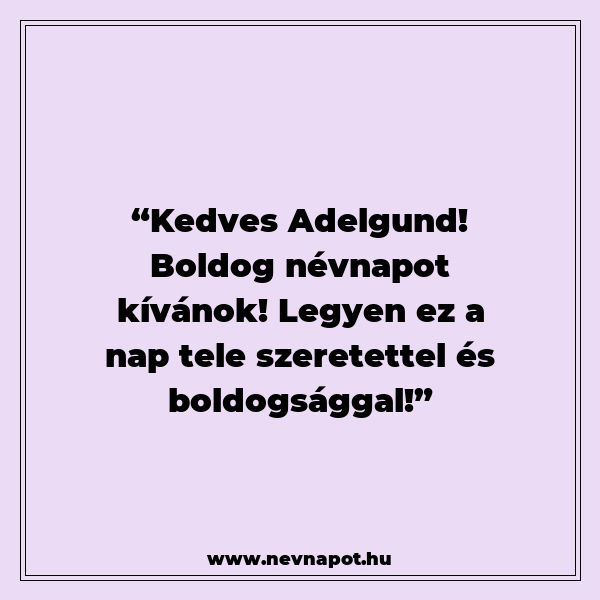 Adelgund névnapi köszöntők