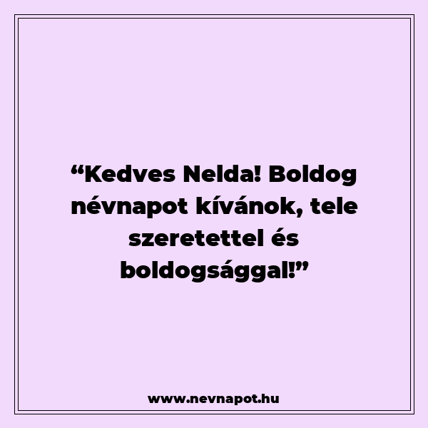 Nelda névnapi köszöntők