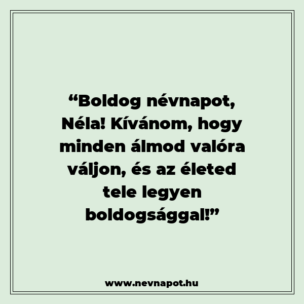 Néle névnapi köszöntők