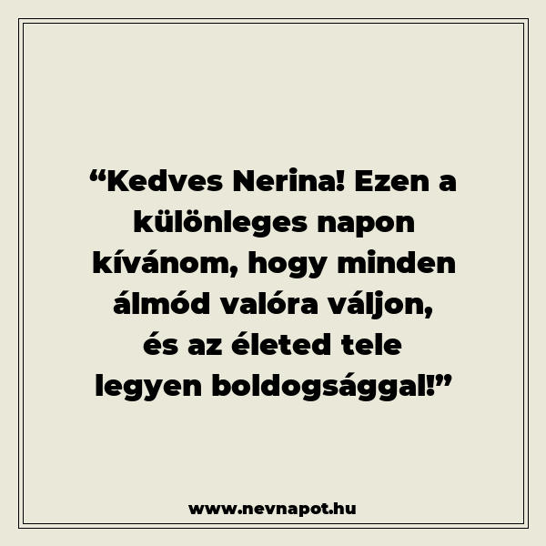 Nerina névnapi köszöntők