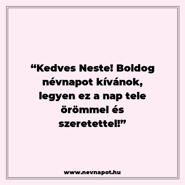 Neste névnapi köszöntők