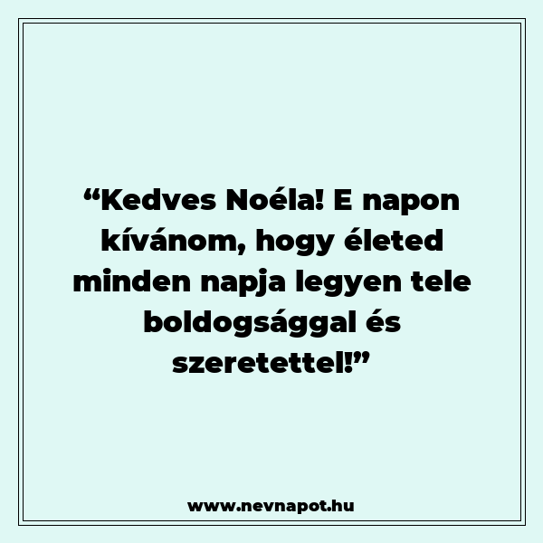 Noéla névnapi köszöntők