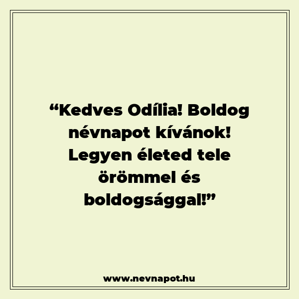 Odília névnapi köszöntők
