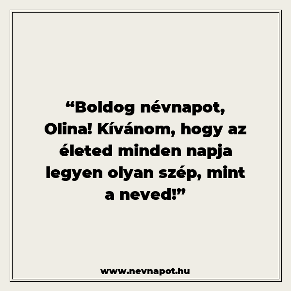 Olina névnapi köszöntők