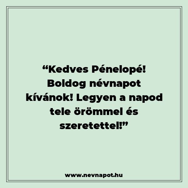 Pénelopé névnapi köszöntők