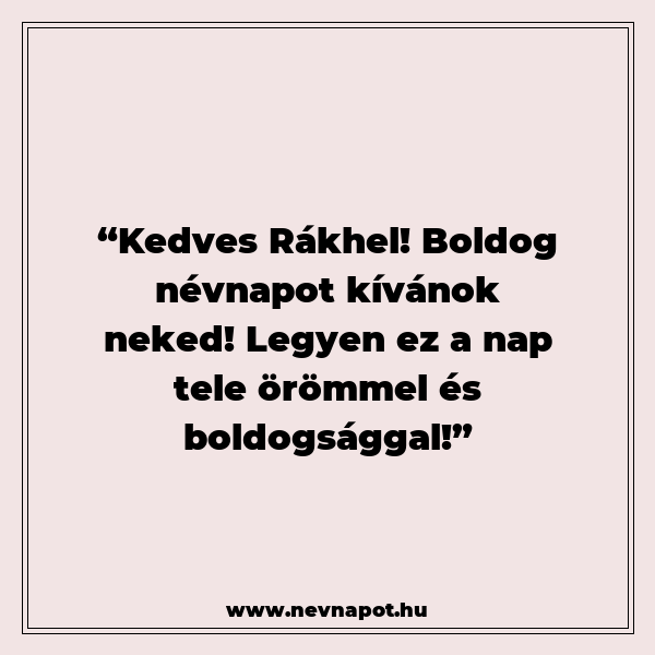 Rákhel névnapi köszöntők