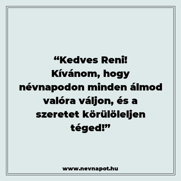 Reni névnapi köszöntők
