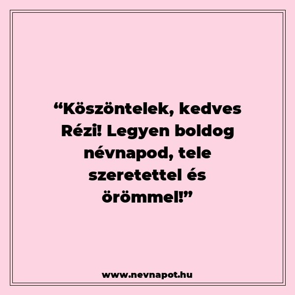 Rézi névnapi köszöntők