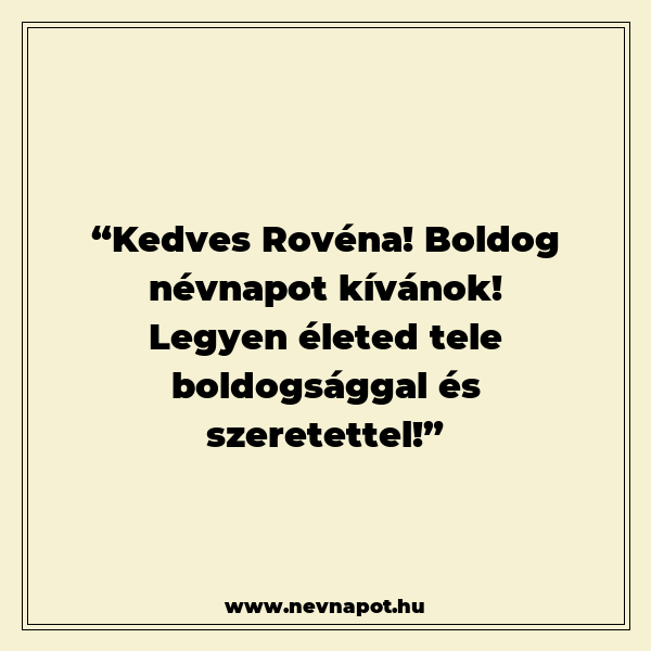 Rovéna névnapi köszöntők