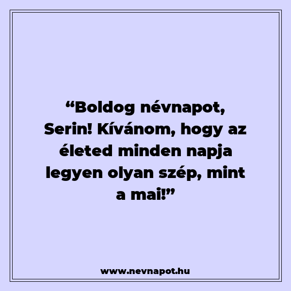 Serin névnapi köszöntők