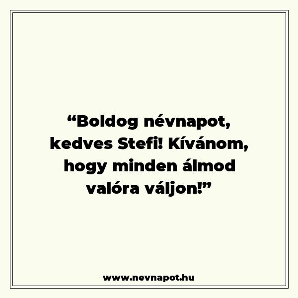 Stefi névnapi köszöntők