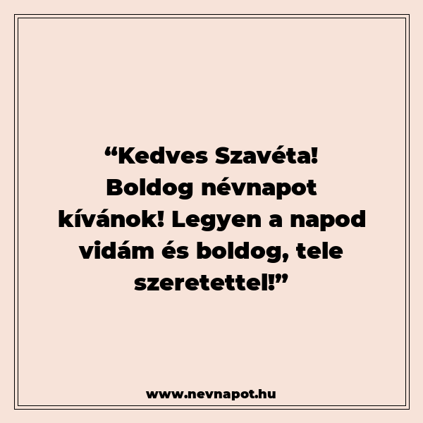Szavéta névnapi köszöntők
