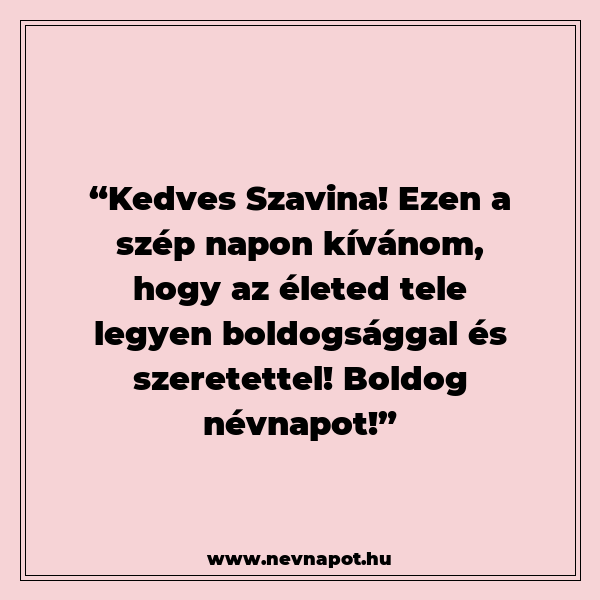 Szavina névnapi köszöntők