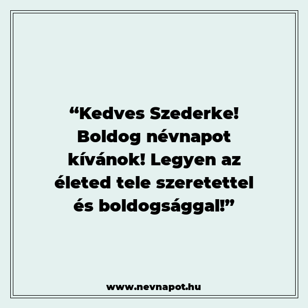 Szederke névnapi köszöntők