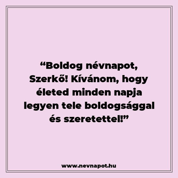 Szerkő névnapi köszöntők