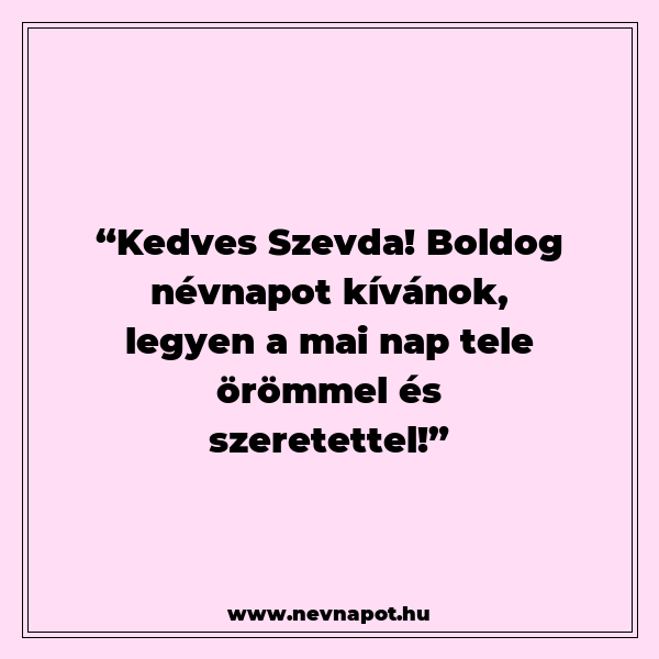 Szevda névnapi köszöntők