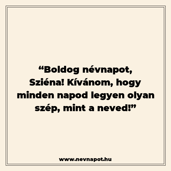 Sziéna névnapi köszöntők