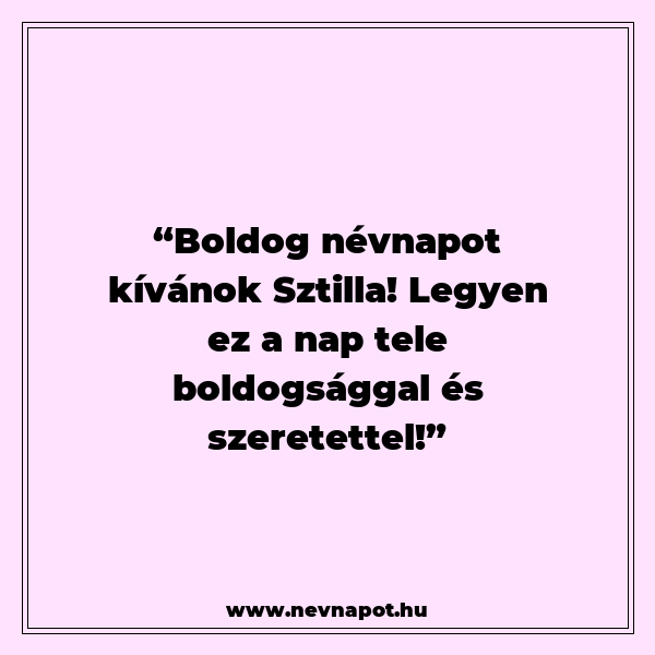 Sztilla névnapi köszöntők