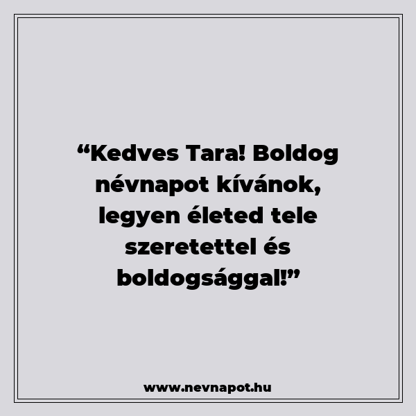Tara névnapi köszöntők