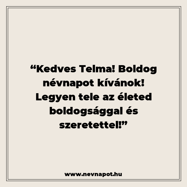 Telma névnapi köszöntők