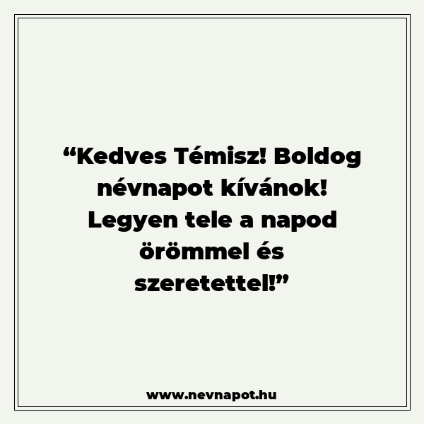 Témisz névnapi köszöntők