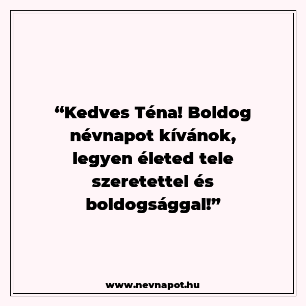 Téna névnapi köszöntők
