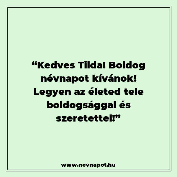Tilda névnapi köszöntők