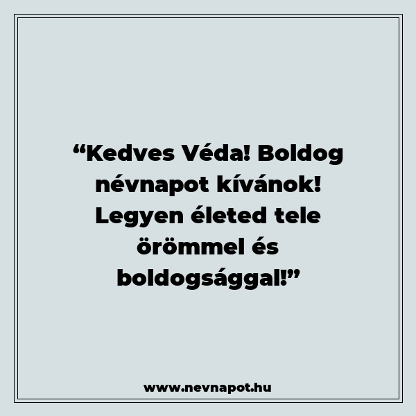 Véda névnapi köszöntők