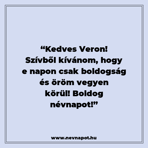 Veron névnapi köszöntők