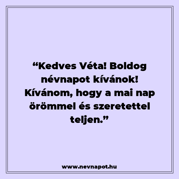 Véta névnapi köszöntők