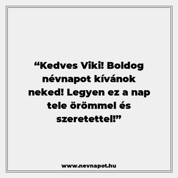 Viki névnapi köszöntők