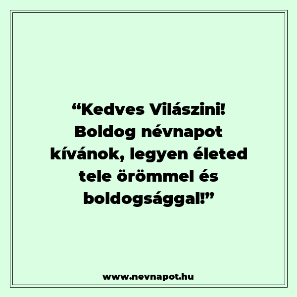 Vilászini névnapi köszöntők
