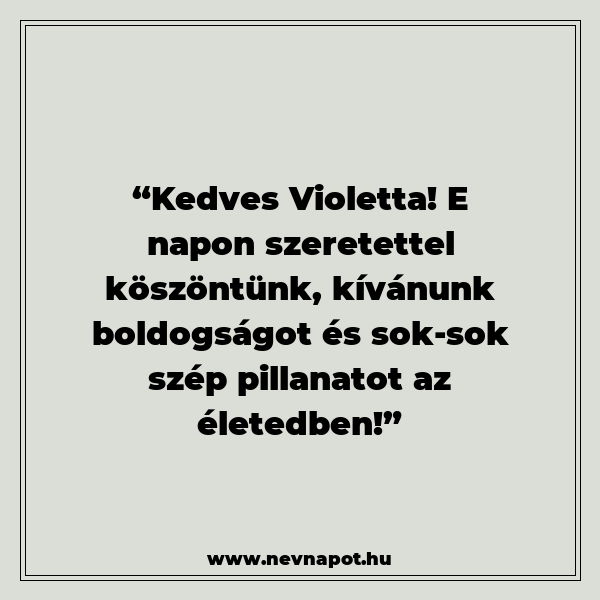 Violetta névnapi köszöntők